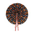 Ankara Fabric Foldable Round Fan with Leather Trim Handle (Made in Ghana π¬π)